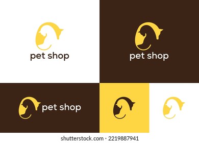 vector de diseño de logotipo de tienda de mascotas