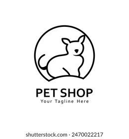 Vector de diseño de logotipo de tienda de mascotas