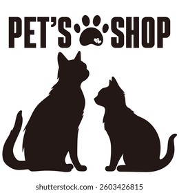 pet shop logo design vector illustration