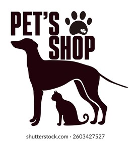 pet shop logo design vector illustration
