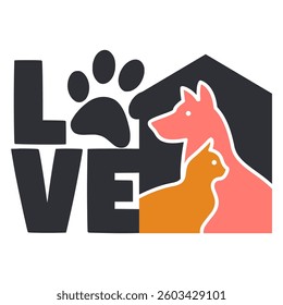 pet shop logo design vector illustration