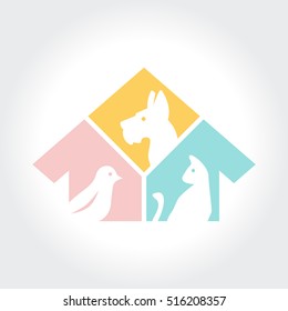 Pet shop logo design, veterinary clinics and homeless animals shelters