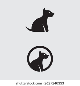 Pet Shop Logo with Dog and Cat Duo Vector