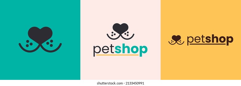 Pet shop logo dog cute