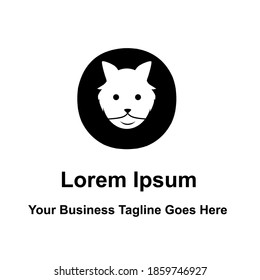 pet shop logo, logo with dog face.
