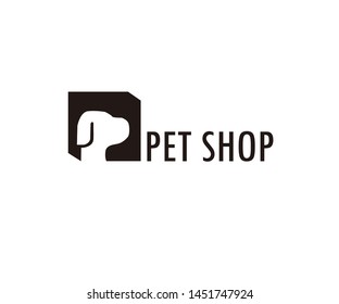 Pet Shop Logo With Dog Icon