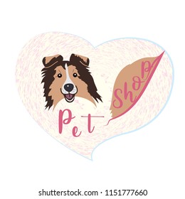 Pet Shop Logo , Dog shop logo Template Design Vector