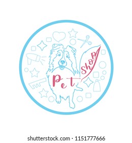 Pet Shop Logo , Dog shop logo Template Design Vector