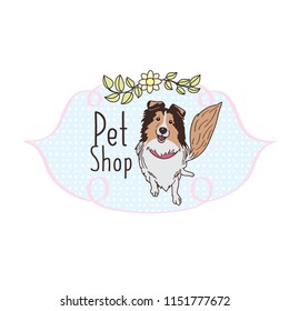 Pet Shop Logo , Dog shop logo Template Design Vector