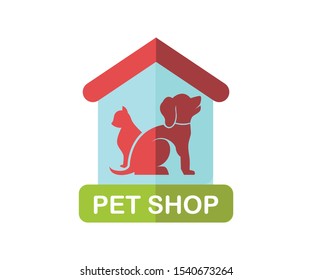 Pet shop logo icon template