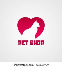 Pet Shop Logo Icon Template Design Vector Illustration
