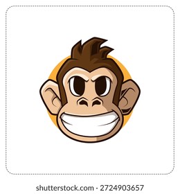 Pet Shop Logo Monkey Head Mascot