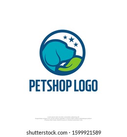 Pet shop logo in a simple circle style