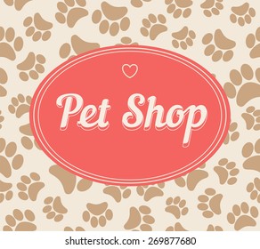 Pet shop logo template