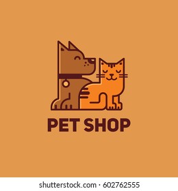 Pet shop. Logo template.