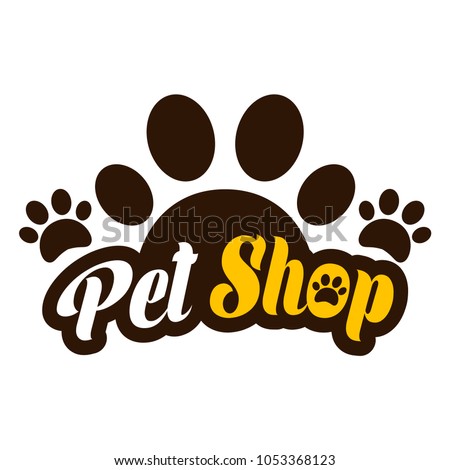 Pet shop logo template