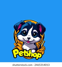 Pet shop logo template design