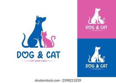 Pet shop logo template design