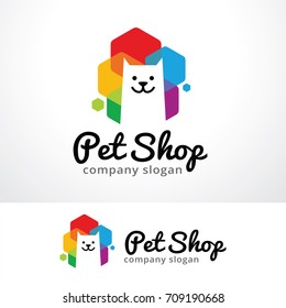 Pet Shop Logo Template Design Vector, Emblem, Design Concept, Creative Symbol, Icon