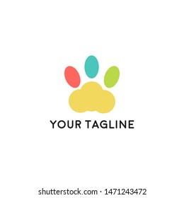 Pet shop logo template. Pet shop or store signboard. icon illustration with the concept of pet care