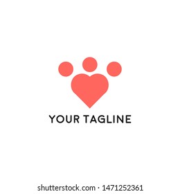 Pet shop logo template. Pet shop or store signboard. icon illustration with the concept of pet care