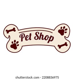 Pet shop logo template vector illustration.