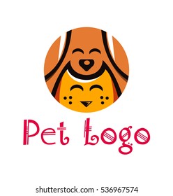 pet shop logo template, vector illustration concept for animal business services