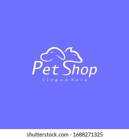 Pet shop logo. Vector illustration
