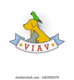 pet shop logo veterinary service logo retro