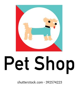 Pet Shop logotype illustration. 