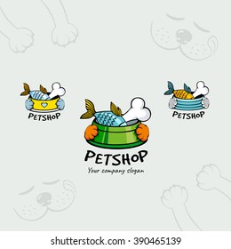 Pet shop logotype. Three choices. 