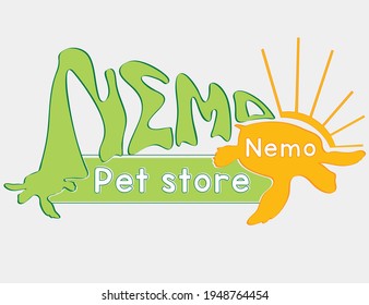 Pet Shop Name Logo Nemo 