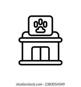Pet Shop Outline Icon Vector Illustration