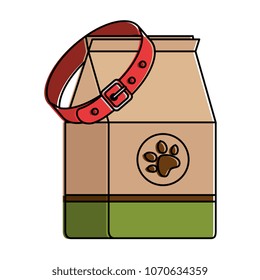 pet shop paper bag with necklace