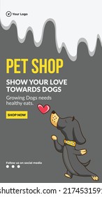 Pet shop portrait template design. 