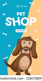 Pet shop portrait template design. 