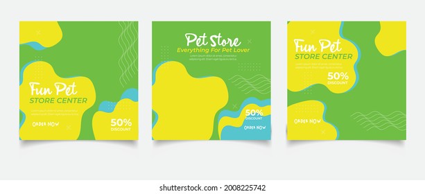 Pet Shop Promotion Social Media Post Banner Template