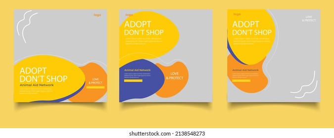 Pet Shop Promotion Social Media Post Template Collection 