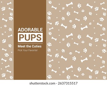 pet shop seamless animal dog cute footprint icon wild wallpaper pattern paws ornament silhouette art