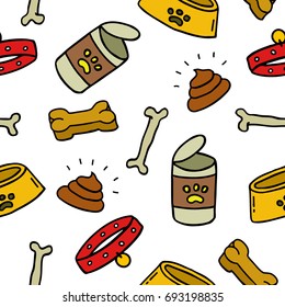 pet shop seamless doodle pattern