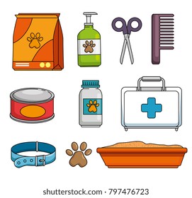 pet shop set icons