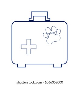 Pet shop sign illustration. Vector. Flat style black icon on white.