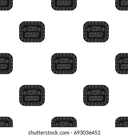 Pet shop sign.Pet shop single icon in black style vector symbol stock illustration web.