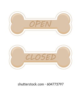 Pet shop signage in form of a bone.