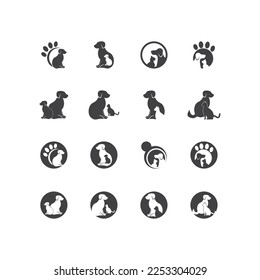 Pet Shop Silhouette Logo Vector Illustration