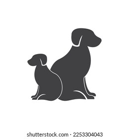 Pet Shop Silhouette Logo Vector Illustration