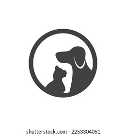Pet Shop Silhouette Logo Vector Illustration