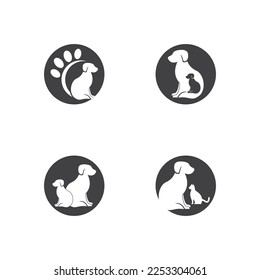Pet Shop Silhouette Logo Vektorgrafik