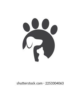 Pet Shop Silhouette Logo Vector Illustration