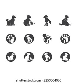 Pet Shop Silhouette Logo Vector Illustration